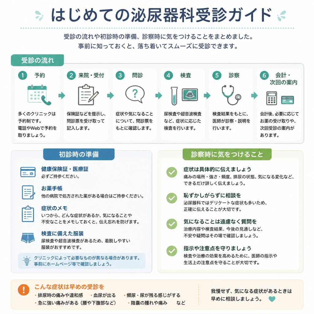 泌尿器科受診の流れ
